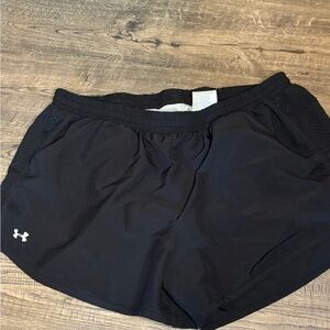 Under Armour Black Athletic Shorts Moisture-Wicking Performance